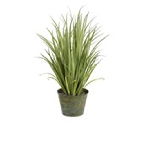 110cm Grass in Zinc Pot Green