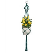 105cm Macrame Hanger W/Ring Grn