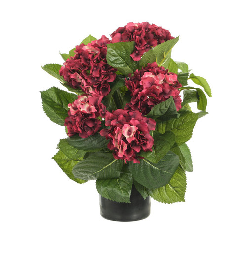 40CM Hydrangea Bush Fuchsia