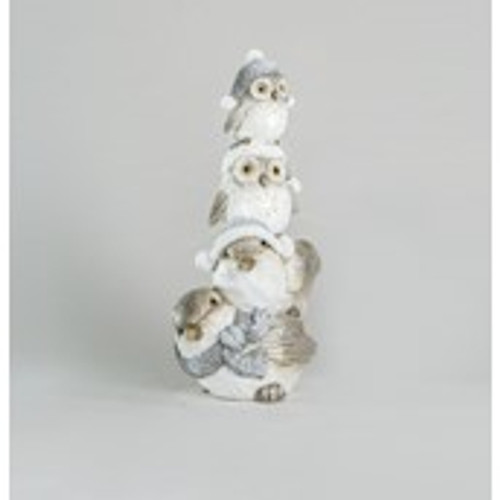 68cm Resin Bird Stack Ornament LED