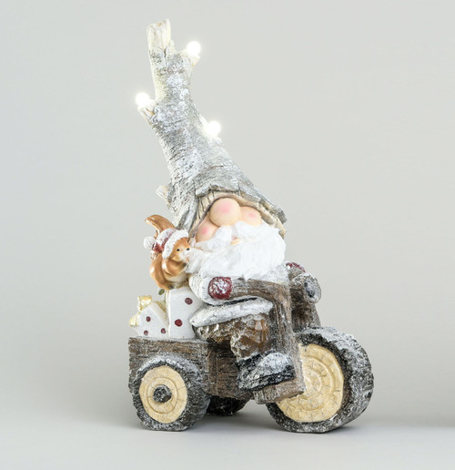 56cm Resin Santa on Bike LED