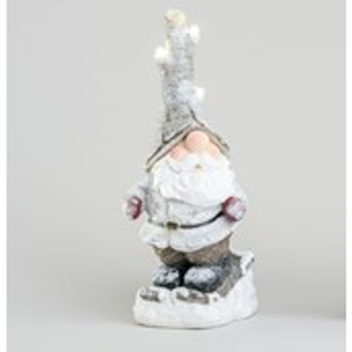 66cm Resin Santa Skiing Orn. LED