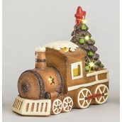 24cm Resin Gingerbread Train LED