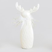 20cm Resin Moose Ornament Cream