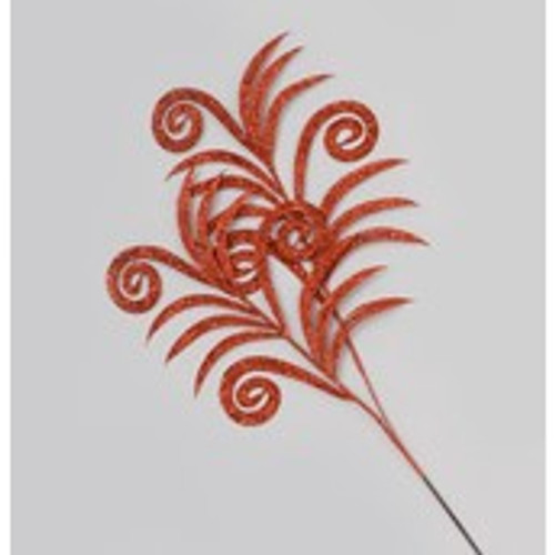 68cm Peacock Fern Spray Red