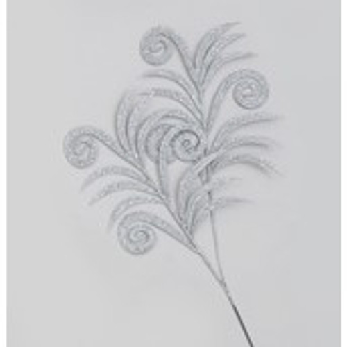 68cm Peacock Fern Spray Silver