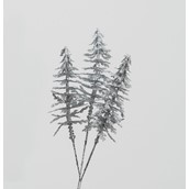26cm Glitter Pine Pick Silver