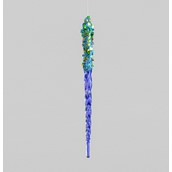 20cm Icicle Decoration Purple/Blue