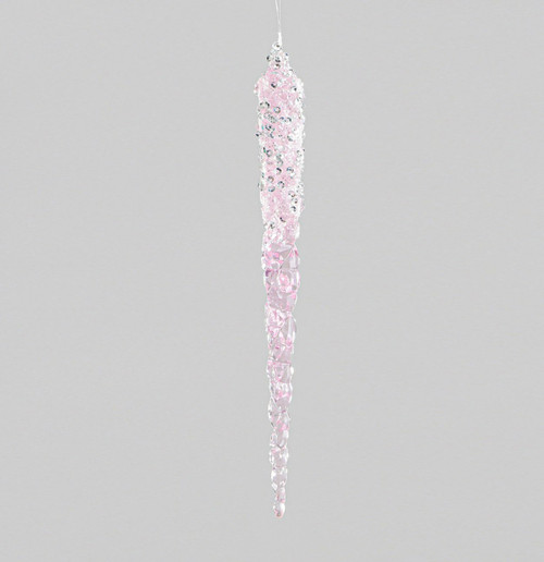 18cm Icicle Decoration Pink