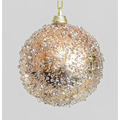 80mm Glitter/Ice Ball Rose Gold