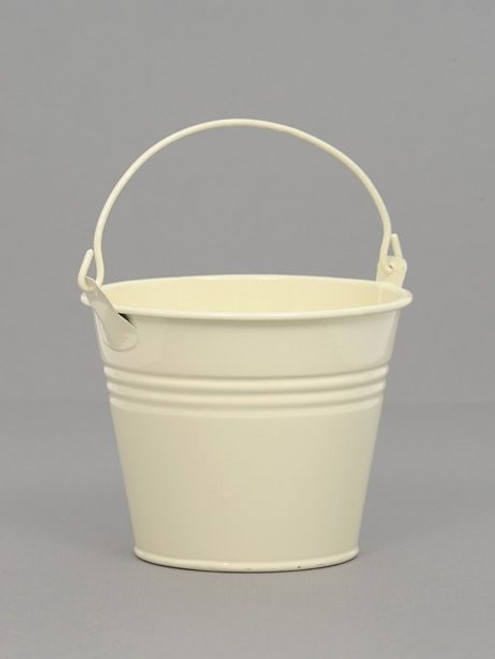 Bucket Zinc Cream 9.5Cm High