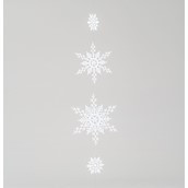 101cm Glitter Snowflake x4 Garland