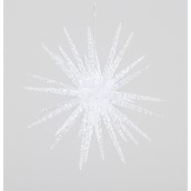 30cm Acrylic Snowflake Hanger Clea