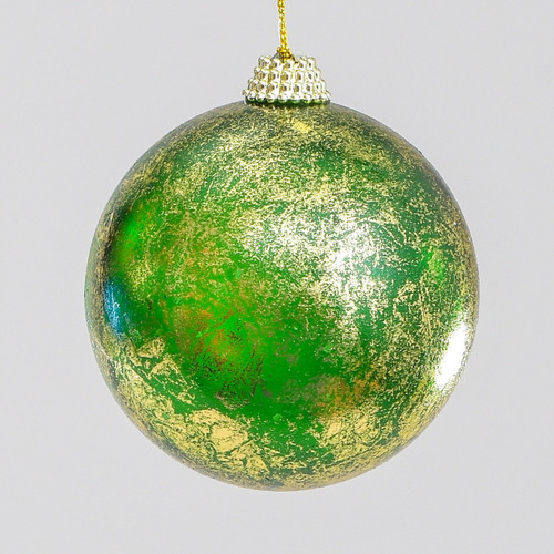 8cm Pattern Ball Dec. Green/Gold