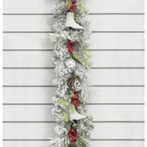 6ft Flocked Skate/Bauble Garland