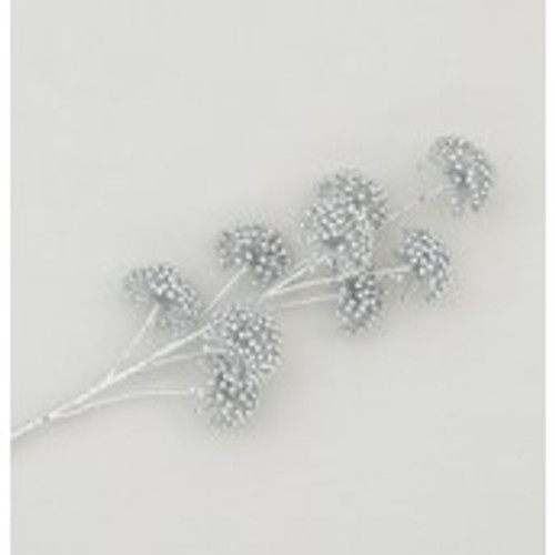 66cm Glitter Thistle Spray Cream