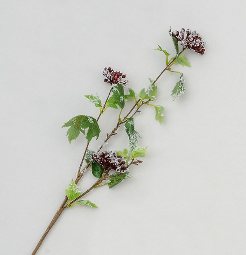 68cm Frosted Berry Spray Burgundy