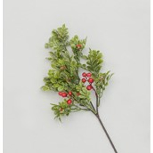 40cm Box Leaf/Berry Spray