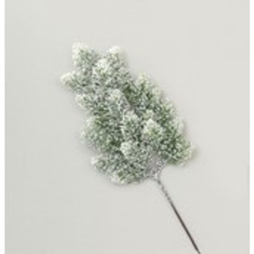 58cm Flock Cedar Spray Green