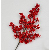 36cm Small Berry Spray Red