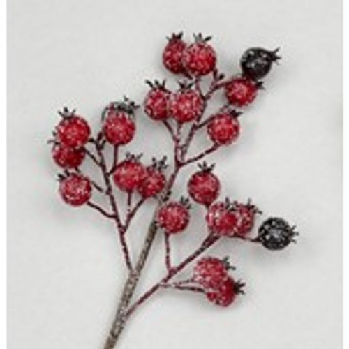 40cm Large Frost Berry Spray Red