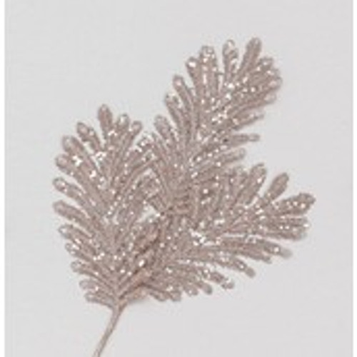 60cm Glitter Mini Pine Spray Rose