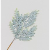 56cm Flocked Mini Leaf Spray Green