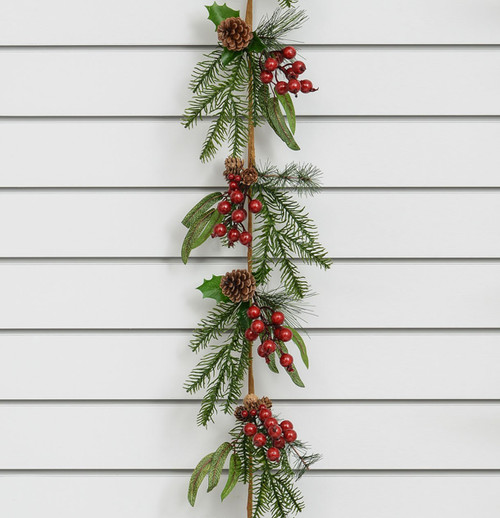 6ft Berry/Cone Garland