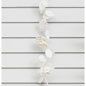 120cm Glitter Rose Garland White