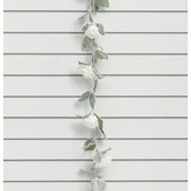 120cm Frosted Rose Garland Cream