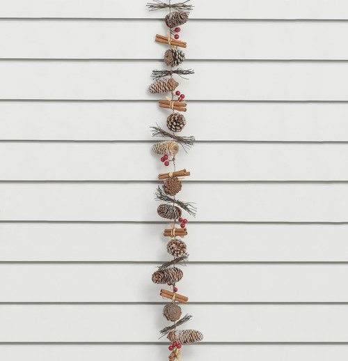 120cm Frosted Cone/Twig Garland