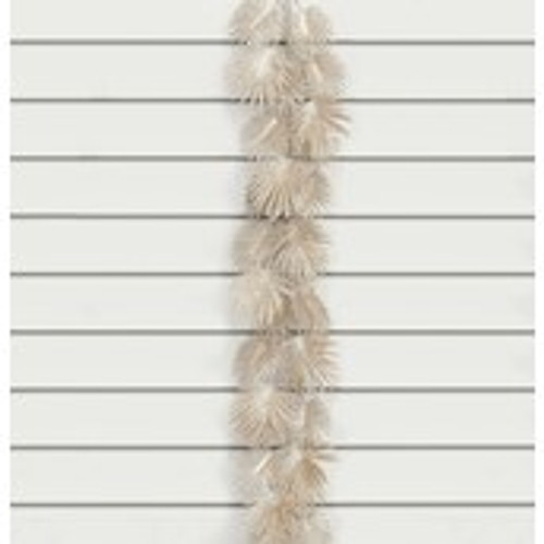 6ft Glitter Fern Garland Champagne