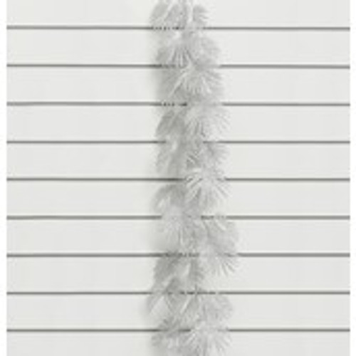 6ft Glitter Fern Garland Silver