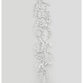 120cm Flocked Berry Hanger White