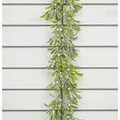 180cm Mistletoe/Berry Garland Grn