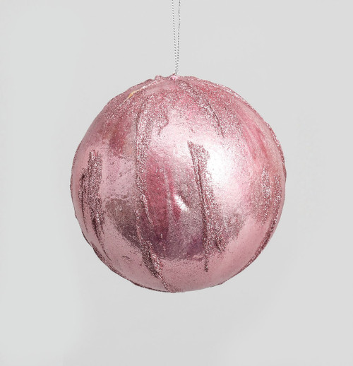 90mm Pattern Ball Decoration Pink