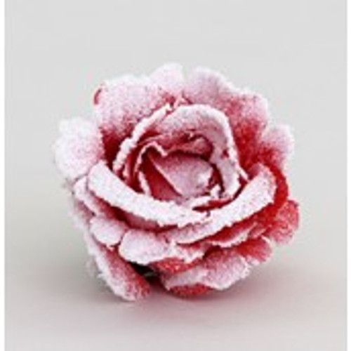 Frosted Rose Clip Red