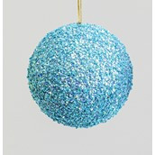 100mm Glitter/Gem Ball Aqua