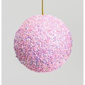 100mm Glitter/Gem Ball Pink