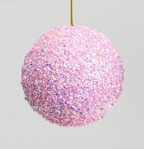 100mm Glitter/Gem Ball Pink