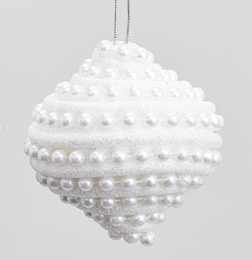 9cm Onion Decoration w/Bead White