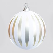 20cm Ball Decoration Chmp/White
