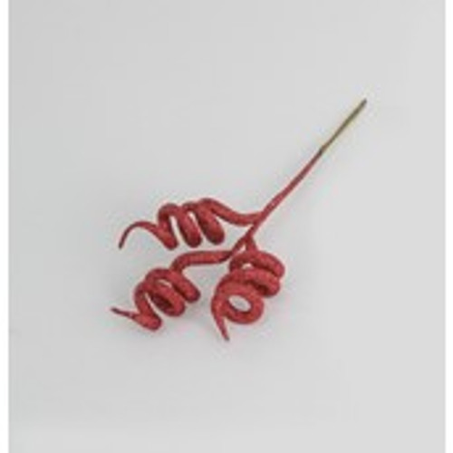 28cm Glitter Twisted Pick Red