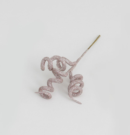 28cm Glitter Twisted Pick Rose Gol