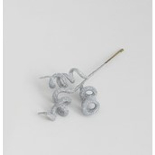 28cm Glitter Twisted Pick Silver