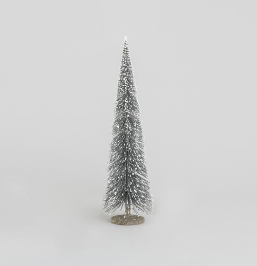 50cm Frosted Glitter Cone Tree