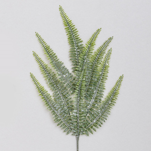 64cm Frosted Fern Spray