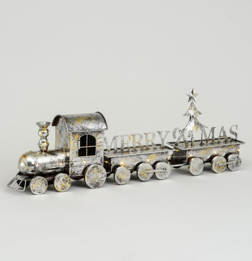 88cm Metal Merry Xmas Train Orn LE