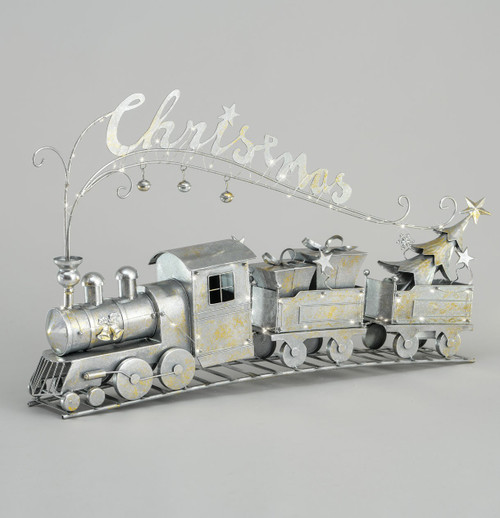 102cm Metal Train w/Message Orn LE