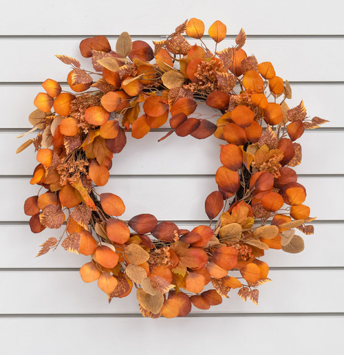 60cm Mixed Leaf Autumn Wreath